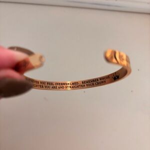 Gold Inspirational Cuff Bracelet